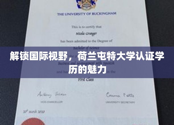 跨国教育新篇章，荷兰屯特大学学历，开启全球就业新机遇