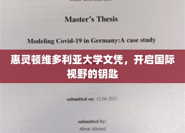 解锁全球视野，惠灵顿维多利亚大学文凭，成就非凡人生
