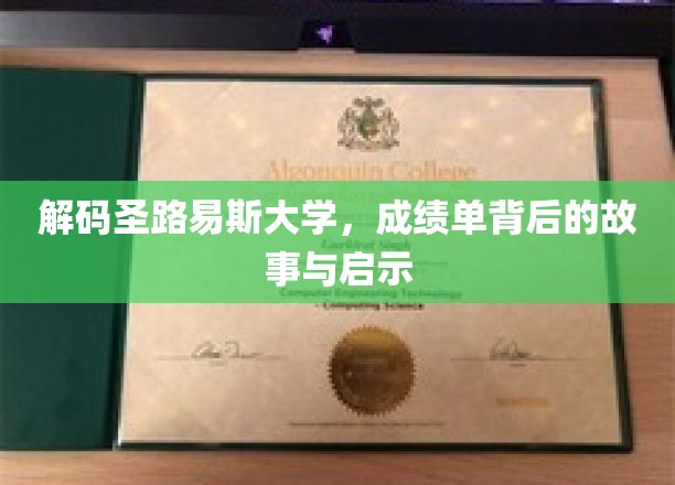 揭秘圣路易斯大学，成绩单背后的人生启示录