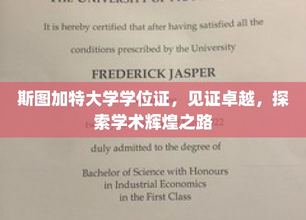斯图加特大学学位证书，铸就学术荣耀，启航卓越人生旅程
