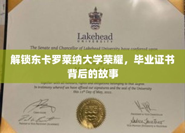 探寻东卡罗莱纳大学辉煌，揭秘毕业证书背后的传奇之旅