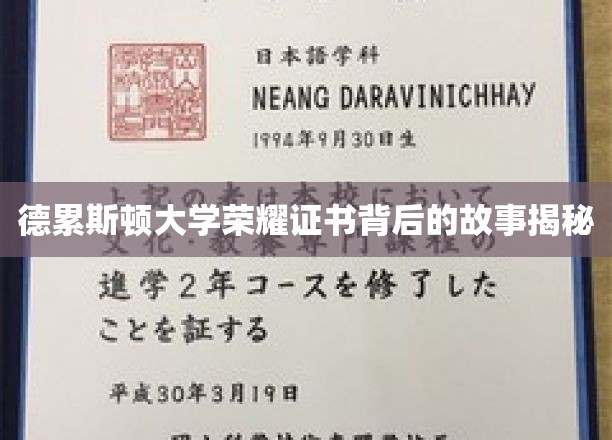 德累斯顿大学荣耀证书背后的故事揭秘