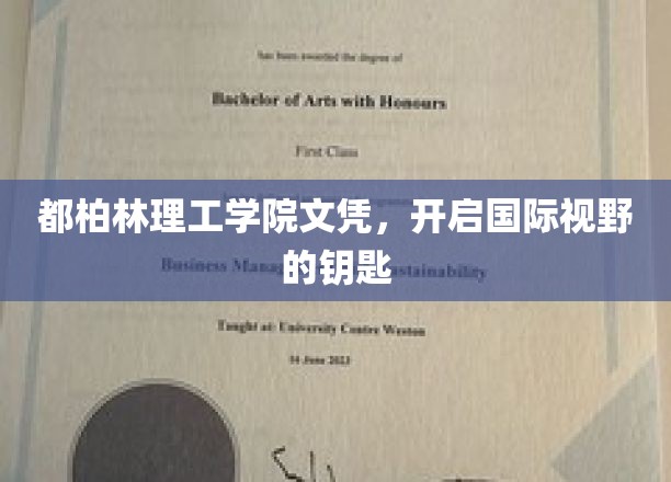 都柏林理工学院文凭，开启国际视野的钥匙