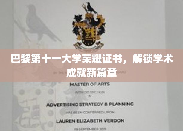 探寻巴黎第十一大学荣耀证书，开启学术辉煌新纪元