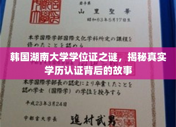韩国湖南大学学位证之谜，揭秘真实学历认证背后的故事