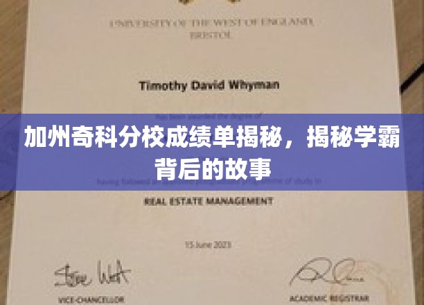 加州奇科分校成绩单揭秘，揭秘学霸背后的故事
