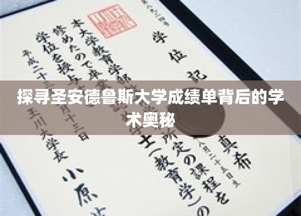 解码圣安德鲁斯大学成绩单，一窥世界顶尖学府的学术精髓