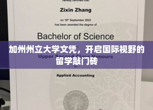 加州州立大学文凭，解锁全球视野的留学新篇章