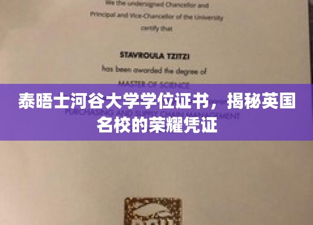 英国泰晤士河谷大学学位证书，彰显荣耀的学术通行证