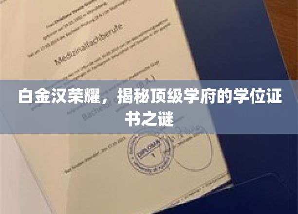 白金汉荣耀之谜，一探顶级学府学位证书的尊贵奥秘