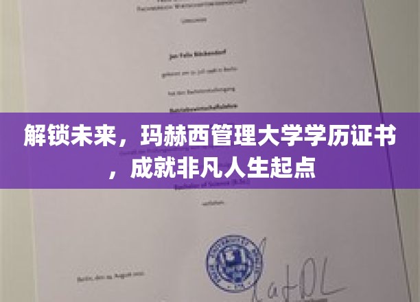 开启非凡起点，玛赫西管理大学学历证书，引领未来职业新篇章