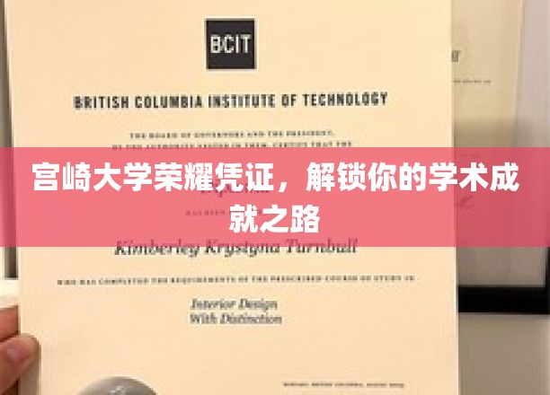 宫崎大学荣耀证书，开启学术辉煌之旅