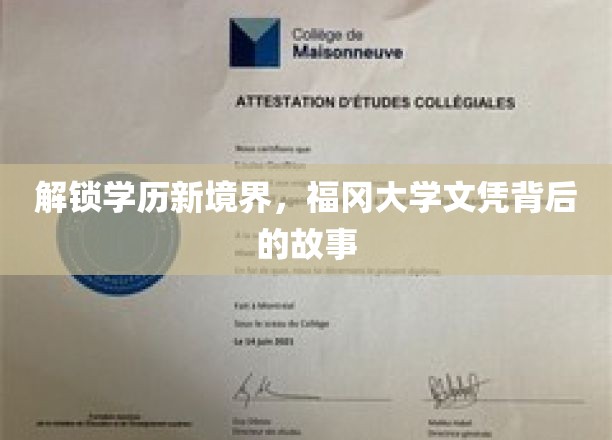 探寻福冈大学文凭的神秘魅力，学历界的璀璨明珠