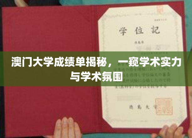 澳门大学成绩单背后，解码顶尖学府的学术魅力与学术生态
