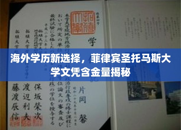 菲律宾圣托马斯大学学历，海外留学的新宠，价值与前景一探究竟