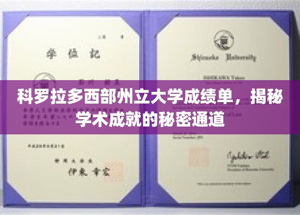 科罗拉多西部州立大学成绩单，揭秘学术成就的秘密通道