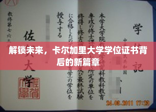解锁未来，卡尔加里大学学位证书背后的新篇章