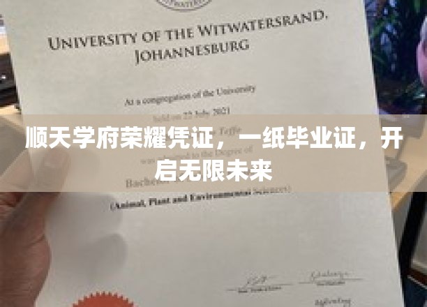 顺天学府荣耀凭证，一纸毕业证书，开启无限未来之门