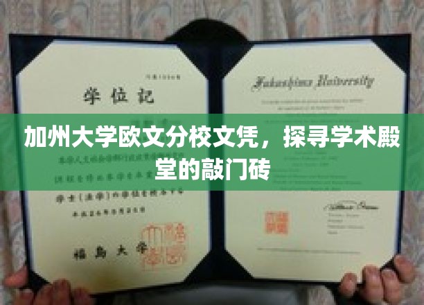 解锁名校之路，加州大学欧文分校文凭，成就你的学术辉煌