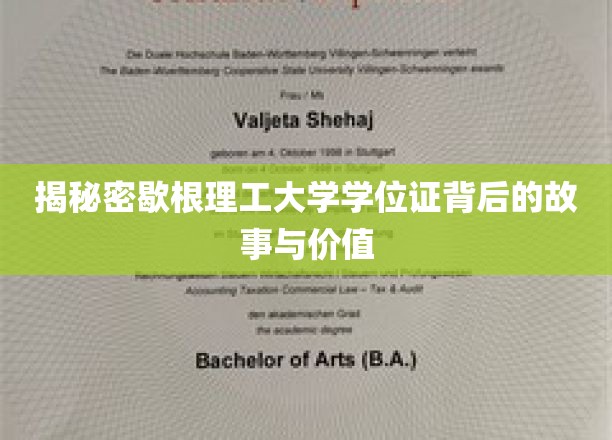 探索密歇根理工大学学位证背后的故事与价值