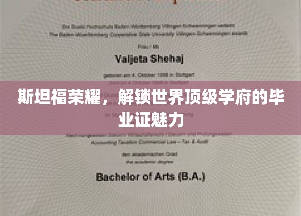 斯坦福骄阳，揭秘顶级学府毕业证的神秘光环
