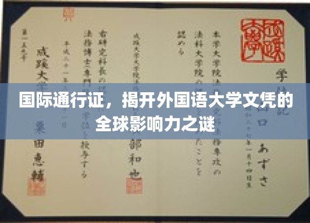 全球通行证揭秘，外国语大学文凭的国际影响力之谜
