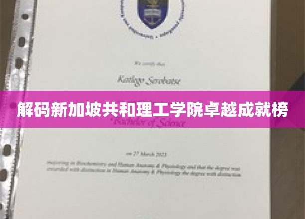 新加坡共和理工学院，揭秘卓越成就背后的创新力量