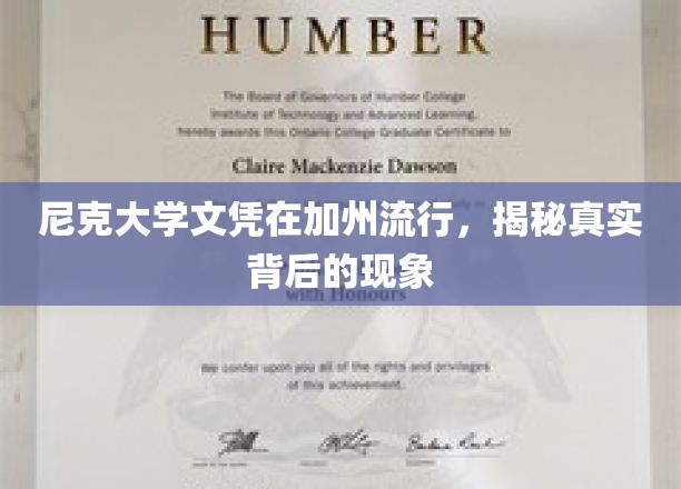 尼克大学文凭在加州引起热议，揭秘其背后的真实现象