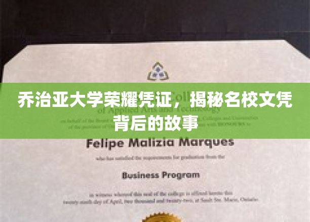 乔治亚大学文凭背后的传奇，一纸荣耀凭证背后的秘密揭晓