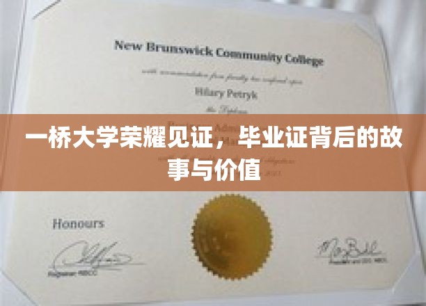 一桥大学荣耀传承，揭秘毕业证背后的传奇与深远意义