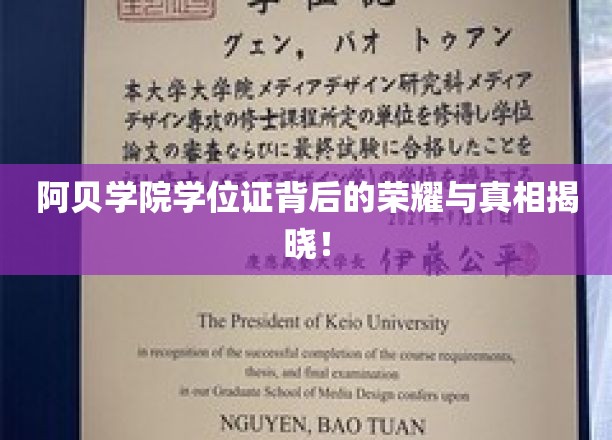 阿贝学院学位证，揭开荣耀背后的神秘面纱