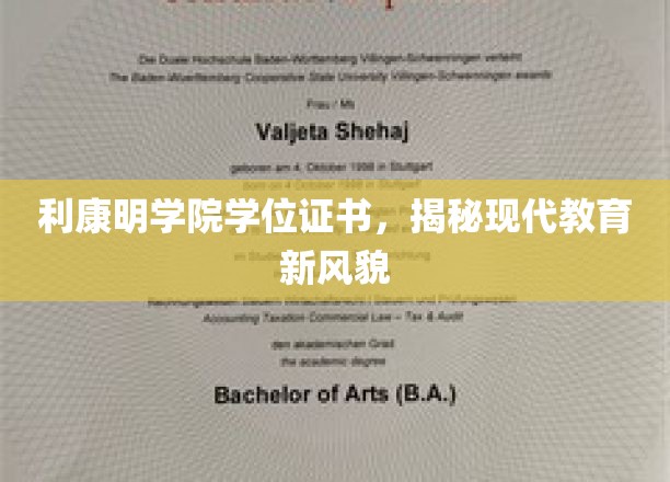 利康明学院学位证书，揭秘现代教育新风貌