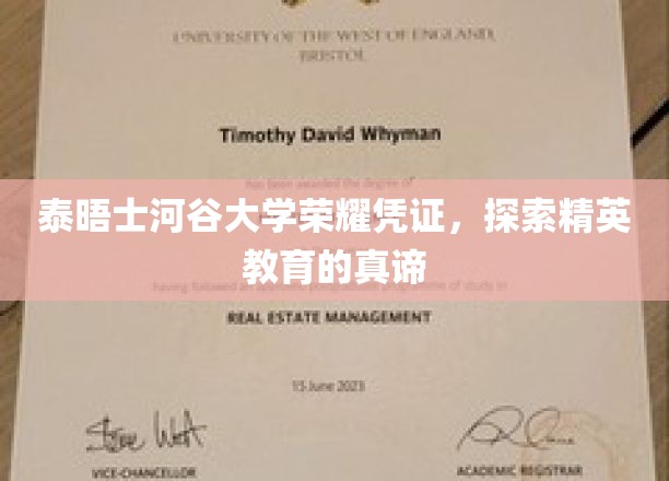 解码泰晤士河谷精英教育，荣耀凭证背后的智慧之光
