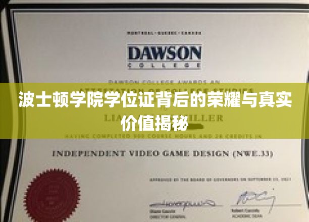 波士顿学院学位证，揭开荣耀背后的真实价值面纱