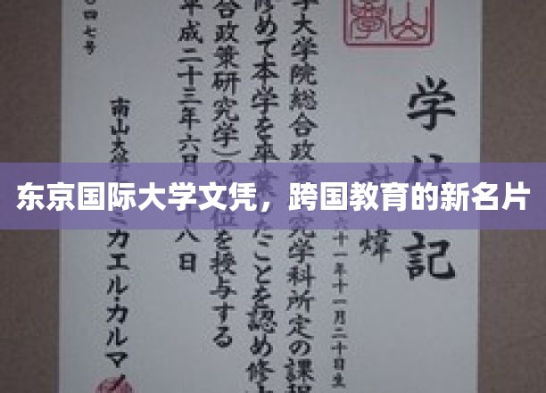 跨国教育新风向，东京国际大学文凭引领潮流