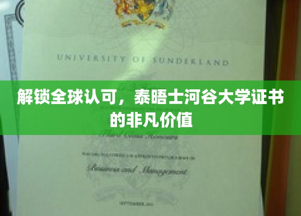 泰晤士河谷大学证书，国际通行证，开启全球认可之旅