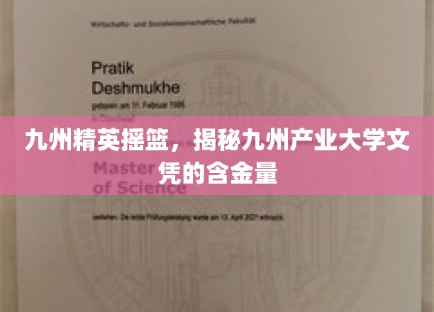 九州产业大学文凭价值探秘，培育未来精英的摇篮之地