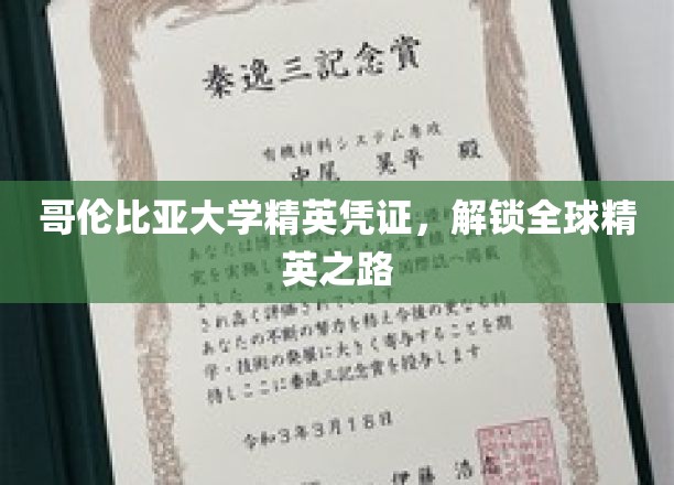 哥伦比亚大学精英凭证，开启全球精英之旅