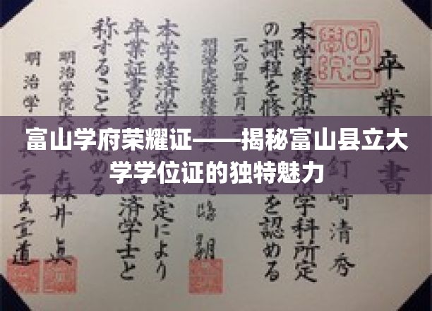 富山县立大学学位证，探寻荣耀背后的独特风采