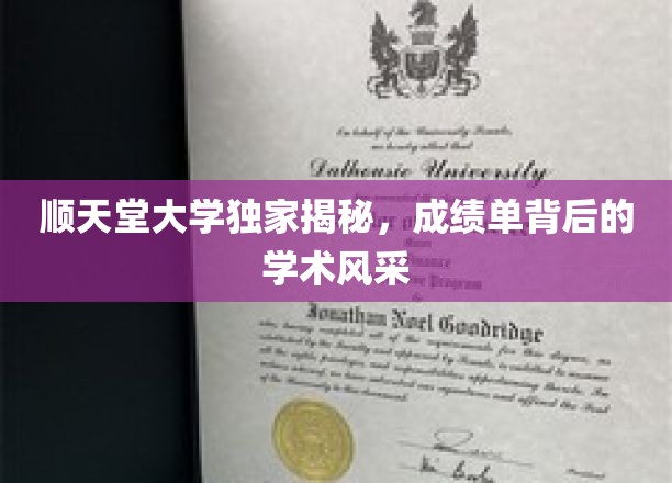 顺天堂大学揭秘：成绩单背后的学术风采