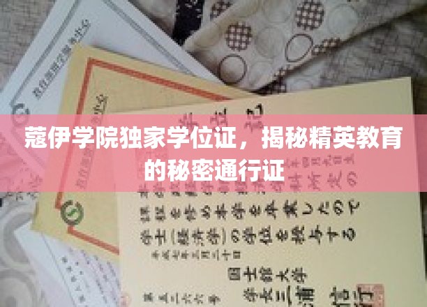 蔻伊学院独家学位证书，揭示精英教育的神秘通行证