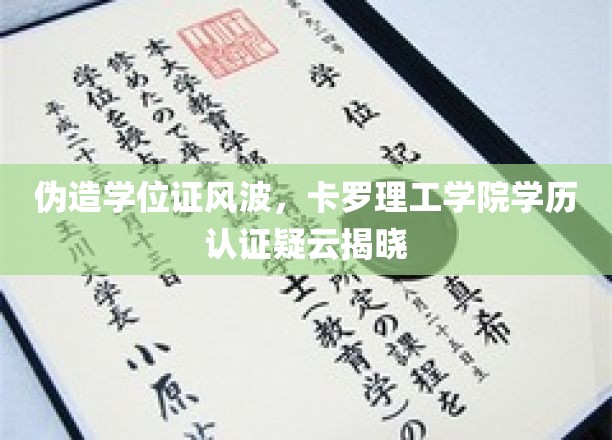 学历认证疑云，卡罗理工学院伪造学位证事件引发热议