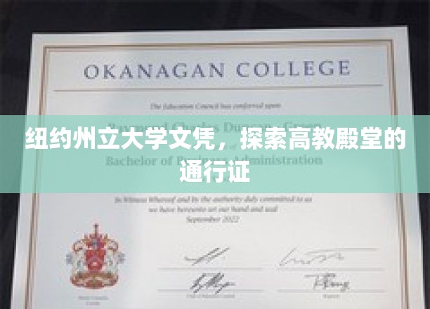 纽约州立大学文凭，开启高等教育之门的关键钥匙