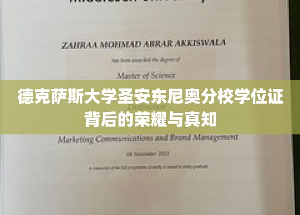 探寻德克萨斯大学圣安东尼奥分校学位证的荣耀之光与智慧底蕴