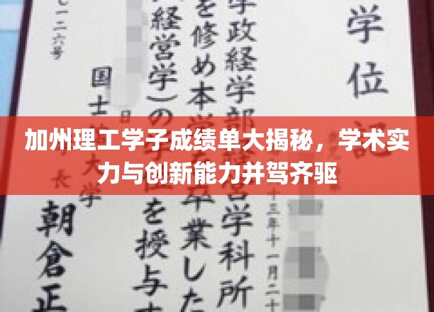 加州理工学子成绩单大揭秘，学术实力与创新能力并驾齐驱