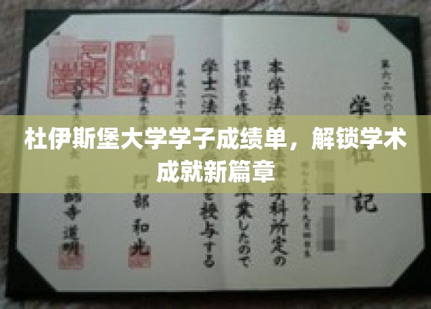 杜伊斯堡大学精英榜，开启学子学术辉煌新纪元