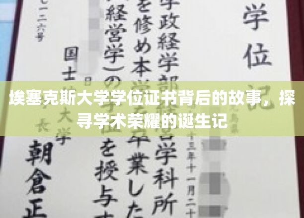 解码埃塞克斯荣耀，学位证书背后的学术传奇