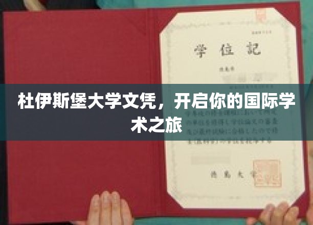 跨国学术通行证，杜伊斯堡大学文凭助你扬帆国际学术海洋