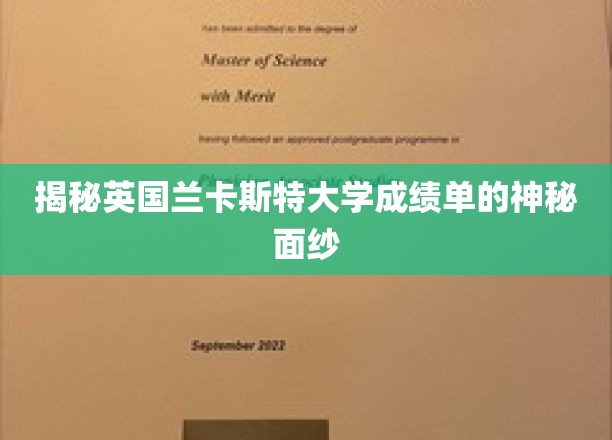 揭开兰卡斯特大学成绩单的神秘面纱，一窥学术成绩背后的秘密