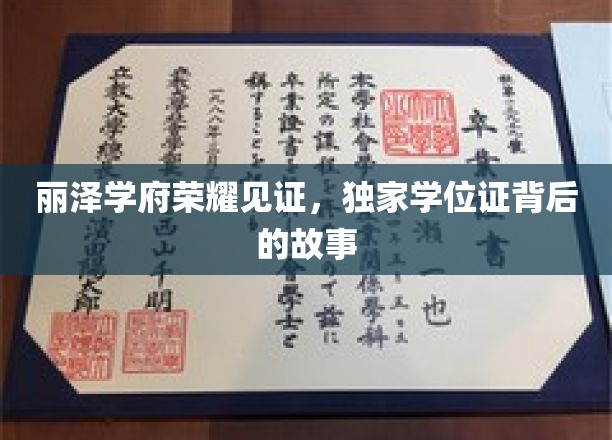 丽泽学府荣耀见证，独家学位证背后的故事